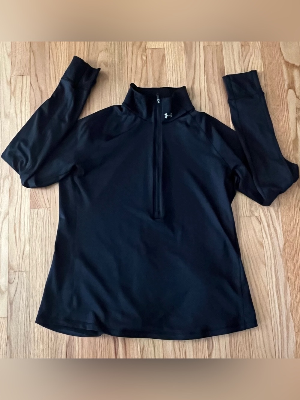 Under Armour Black Women’s ColdGear Armour 1/2 Zip Pullover Thumbholes Size XL